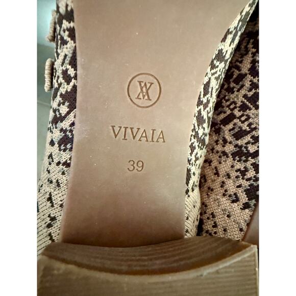 Vivaia Sz 39M Melody Pro Mary Jane Snake Print Excellent Square Toe - Picture 7 of 16